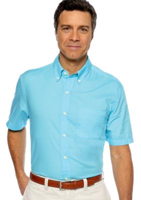 Saddlebred&reg; Solid Madras Woven Shirt