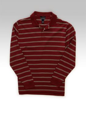Saddlebred&trade; Stripe Easy Care Polo Knit