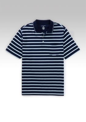 Saddlebred&trade; Easy Care Stripe Jersey Polo