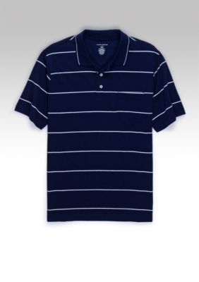 Saddlebred&trade; Easy Care Stripe Jersey Polo