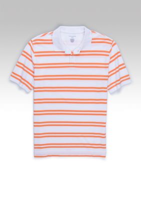 Saddlebred&trade; Short Sleeve Striped Easy Care Pique Polo