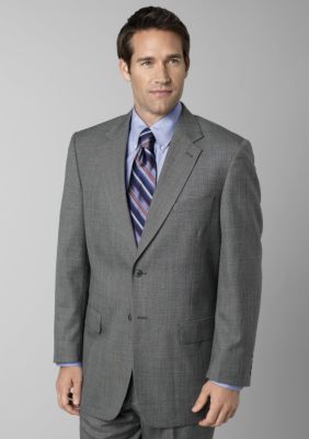 Saddlebred&trade; Charcoal Sharkskin Suit Separate Jacket