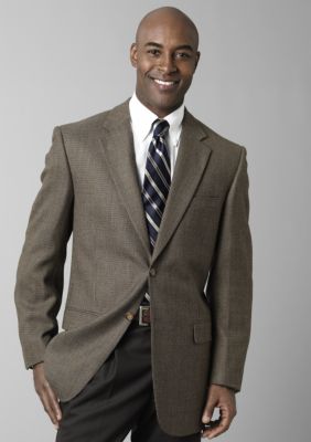 Meeting Street&reg; Brown Tic Lambswool Patterned Sportcoat