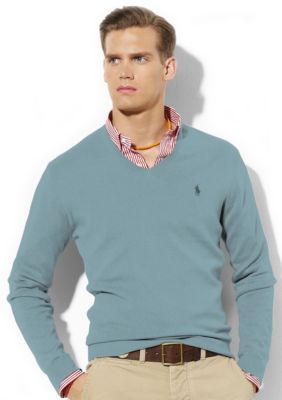 Polo Ralph Lauren Long-Sleeved Pima Cotton V-Neck Sweater