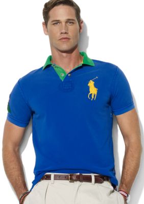 Polo Ralph Lauren Big & Tall Classic-Fit Short-Sleeved Contrast-Collar Mesh Polo
