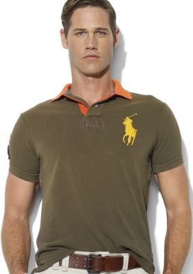 Polo Ralph Lauren Big & Tall Classic-Fit Short-Sleeved Contrast-Collar Mesh Polo