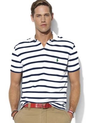 Polo Ralph Lauren Classic-Fit Striped Mesh Pocket Polo