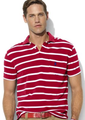 Polo Ralph Lauren Big & Tall Classic-Fit Short-Sleeved Striped Mesh Pocket Polo