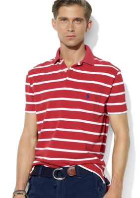 Polo Ralph Lauren Classic-Fit Striped Mesh Pocket Polo