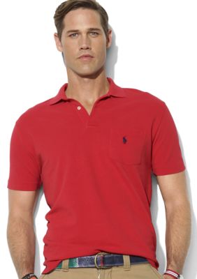 Polo Ralph Lauren Big & Tall Classic-Fit Short-Sleeved Solid Mesh Pocket Polo