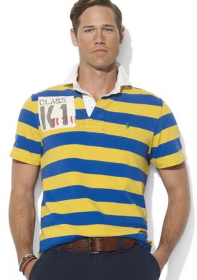 Polo Ralph Lauren Big & Tall Classic-Fit Short-Sleeved Striped River-Themed Rugby