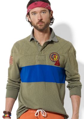 Polo Ralph Lauren Custom-Fit Contrast-Stripe Rugby