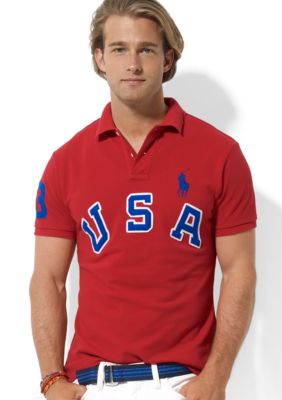 Polo Ralph Lauren Custom-Fit Short-Sleeved USA Mesh Polo