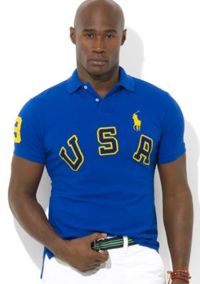Polo Ralph Lauren Big & Tall Classic-Fit Short-Sleeved USA Mesh Polo