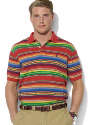 Polo Ralph Lauren Classic-Fit Jacquard Multi-Striped Mesh Polo