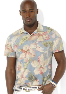 Polo Ralph Lauren Big & Tall Short-Sleeved Hibiscus-Print Knit Jersey Polo