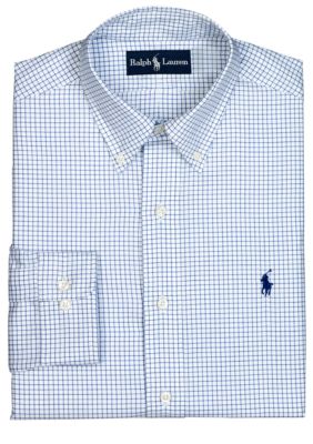 Polo Ralph Lauren Custom-Fit Gingham Estate Poplin Dress Shirt