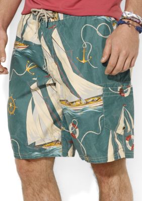 Polo Ralph Lauren Shelter Island Sailboat-Print Swim Trunk