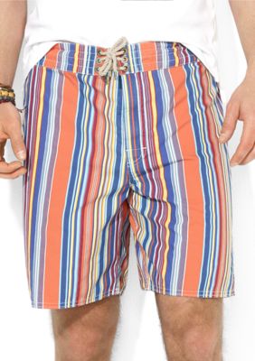 Polo Ralph Lauren Canvas Striped Sanibel Swim Trunks