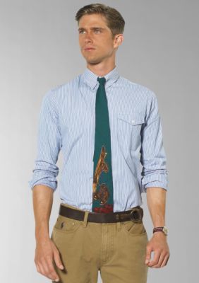 Polo Ralph Lauren Slim Custom-Fit Striped Poplin