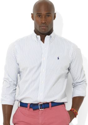 Polo Ralph Lauren Big & Tall Classic-Fit Long-Sleeved Striped Cotton Shirt