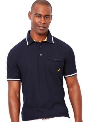Nautica Performance Chest Pocket Polo Knit