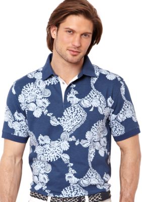 Nautica Coral Printed Polo