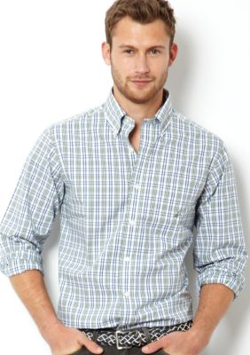 Nautica Big & Tall Poplin Multi Plaid Shirt