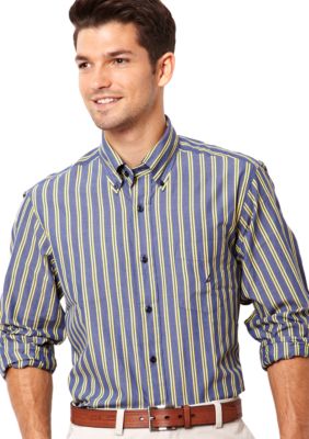 Nautica Big & Tall Traditional Bold Stripe Shirt