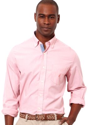Nautica Big & Tall Stripe Poplin Shirt