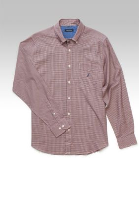 Nautica Big & Tall Twill Mini Check Woven