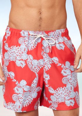 Nautica Whimsy Coral Swim Trunks