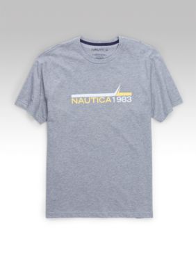 Nautica N1983 Chest Stripe Screen Print  T-Shirt