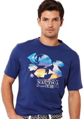 Nautica Tropical Fish Sunset Tee