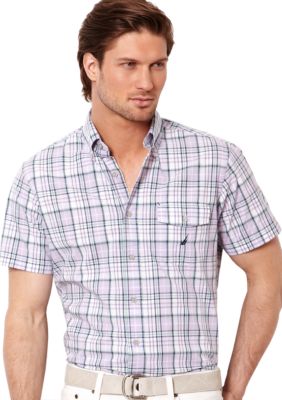 Nautica Slub Medium Plaid Shirt