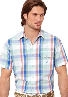 Nautica Large Color Plaid Shirt