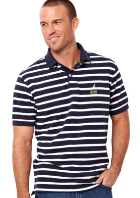 Nautica Big & Tall Nautical Stripe Knit Polo