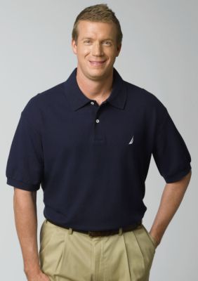 Nautica Big & Tall Pima Cotton Polo Short Sleeve Knit