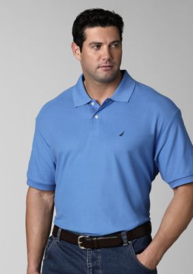 Nautica Big & Tall  Solid Pima Polo Knit Deck Shirt