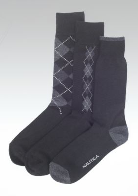 Nautica Classic Argyle Casual  Sock - 3 pair pack