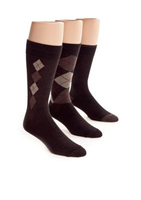 Nautica 3-Pack Classic Argyle Casual Socks
