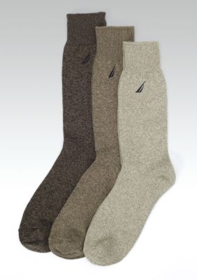 Nautica Classic Flat Knit  Casual Sock - 3 Pair pack