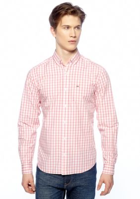 Lacoste Woven Plaid Shirt