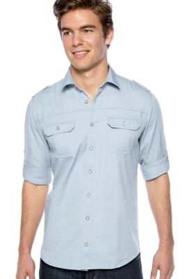 Calvin Klein Jeans Military Washed Twill Shirt