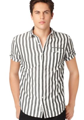 Calvin Klein Jeans Railroad Stripe Woven Shirt