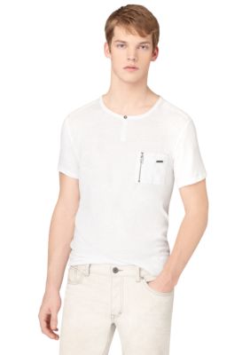 Calvin Klein Jeans Henley Zipper Pocket Tee
