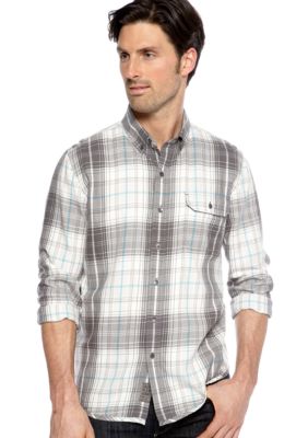 Calvin Klein Jeans Long Sleeve Military Plaid Shirt