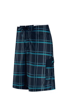Speedo Classic Plaid E-Board Swim Trunk