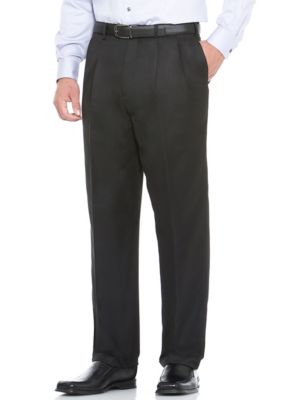 Savane Deep Dye Microfiber Gab Pleated Dress Pants