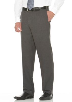 Savane Straight Fit Herringbone Flat Front Dress Pants
